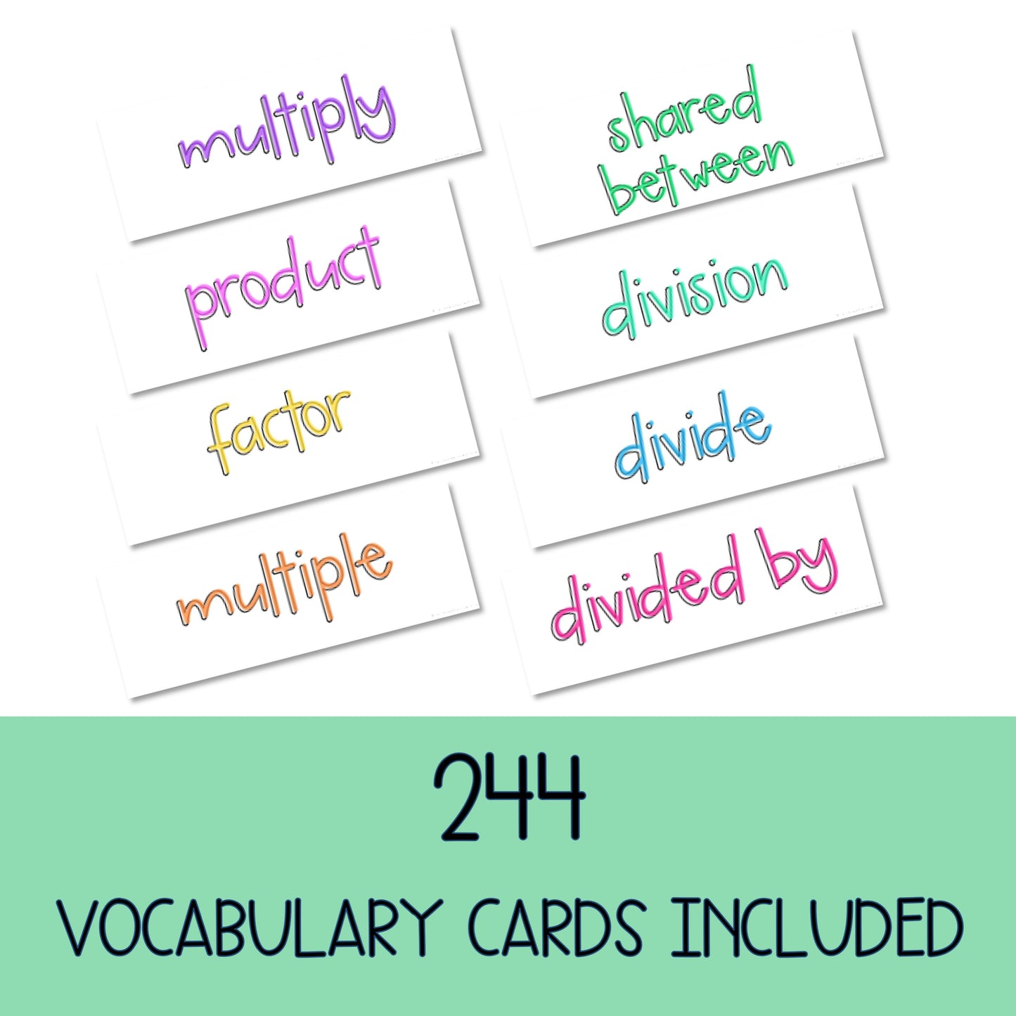 Math Vocabulary Cards | Maths Language | Australian Curriculum Aligned | Grade 5