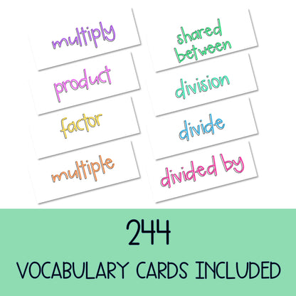 Math Vocabulary Cards | Maths Language | Australian Curriculum Aligned | Grade 5