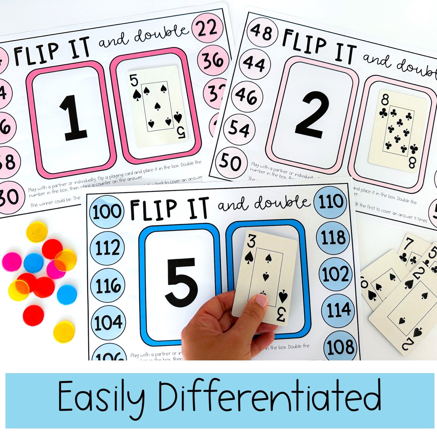 Doubles and Halves Flip it Games