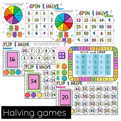 Doubling & Halving Games - Digital Maths Slides (Powerpoint Slides)