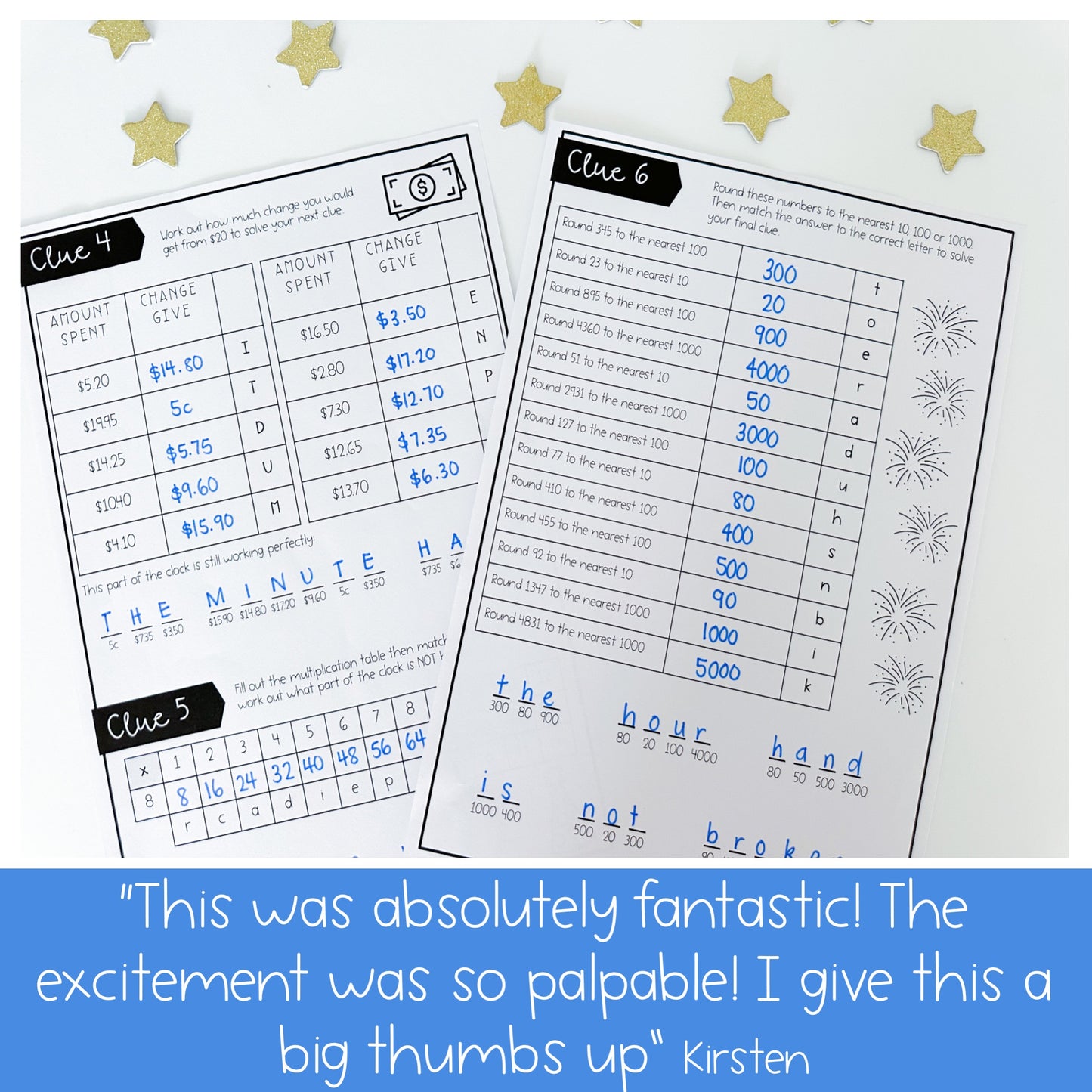 New Years Maths Code Cracker - Escape Room (Grade 3-6)