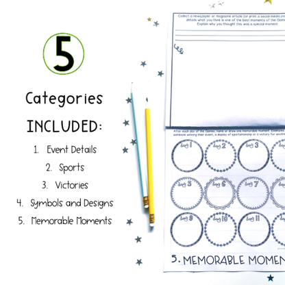 Olympic Games Reflective Journal Flipbook | Summer Sports | Grades 3-6 [Digital & Printable]