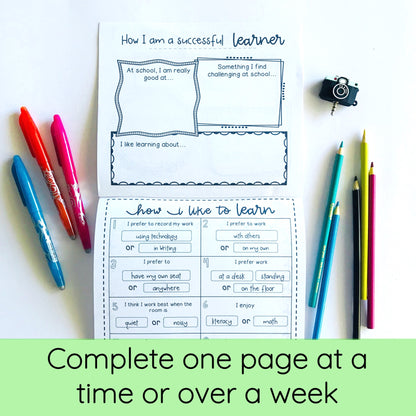 All About Me Flipbook - First Day of School Australia Year 4-6