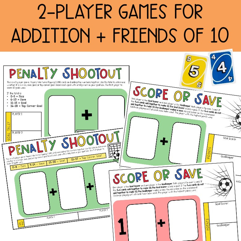 World Cup Edition UNO Math Games - All Grades