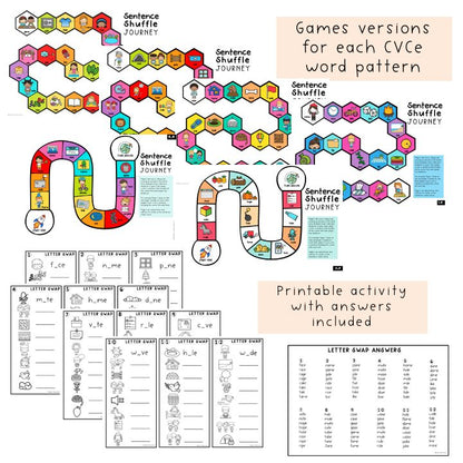 CVCe Word Games | Reading Group Language Activity