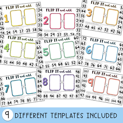 Addition Flip It Games - 2-Digit Addition