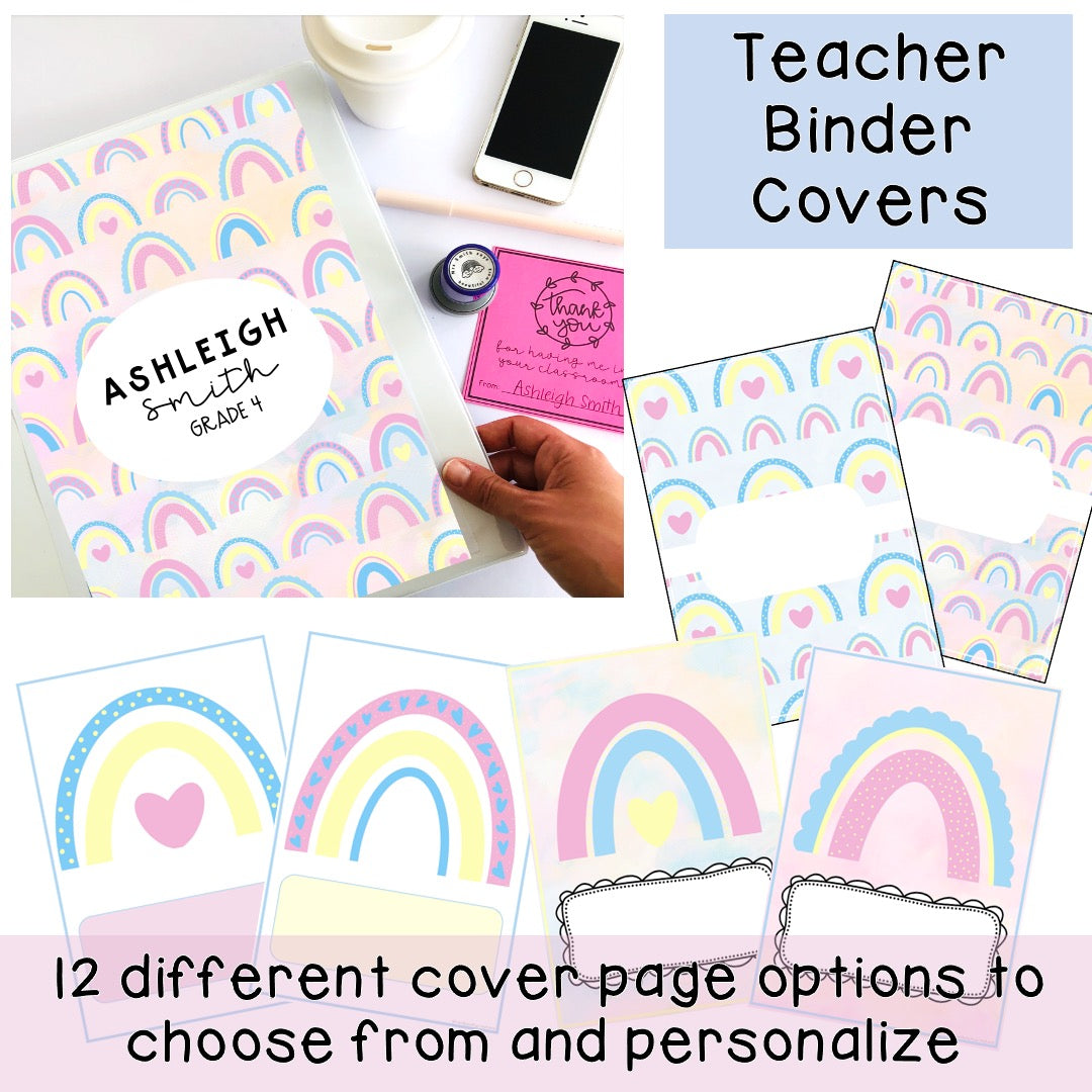 Classroom Organisation BUNDLE [Pastel Rainbow Theme]