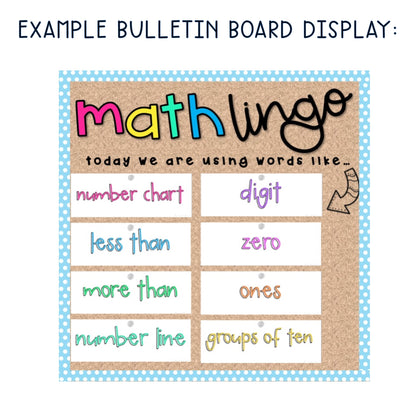 Math Vocabulary Cards | Maths Language | Australian Curriculum Aligned | Grade 1