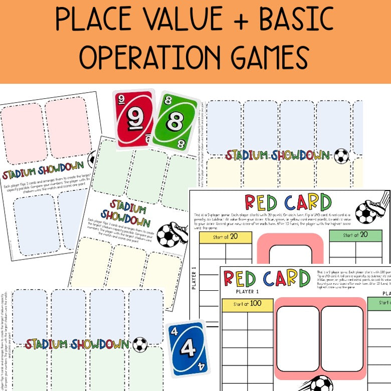 World Cup Edition UNO Math Games - All Grades