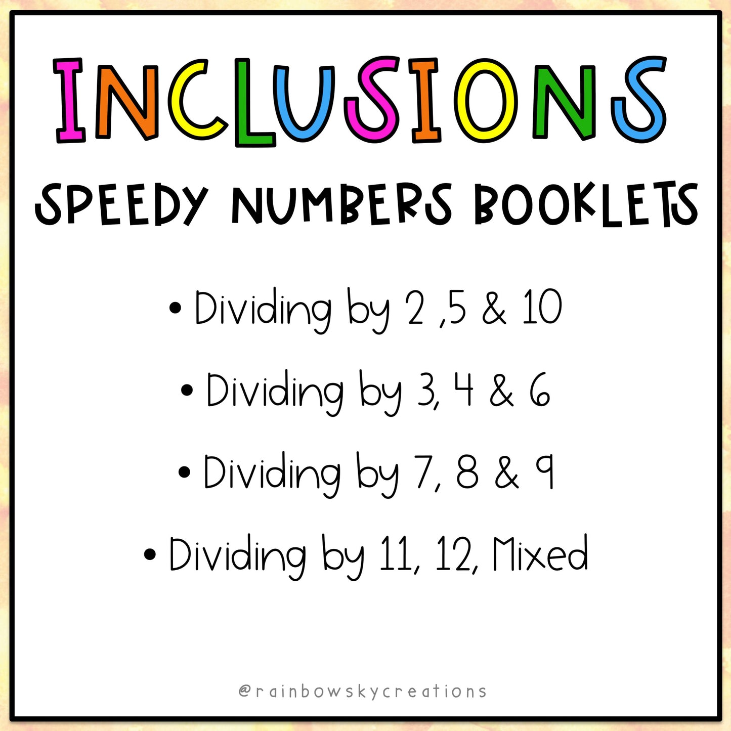 Speedy Numbers Booklets BUNDLE | Division | Mental Maths | Dividing By 2 - 12