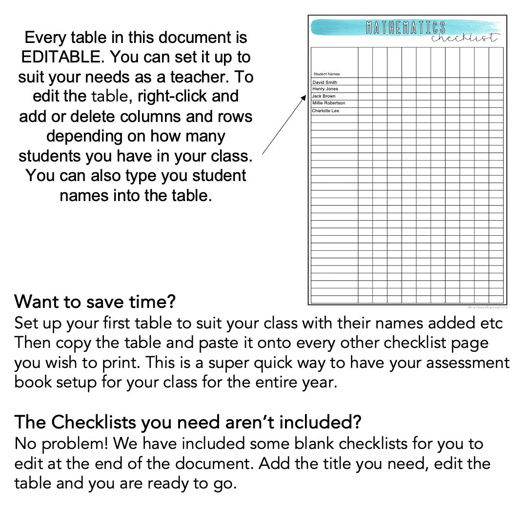 Teacher Assessment Book | Data Records [Terracotta Arch Theme] [Editable]