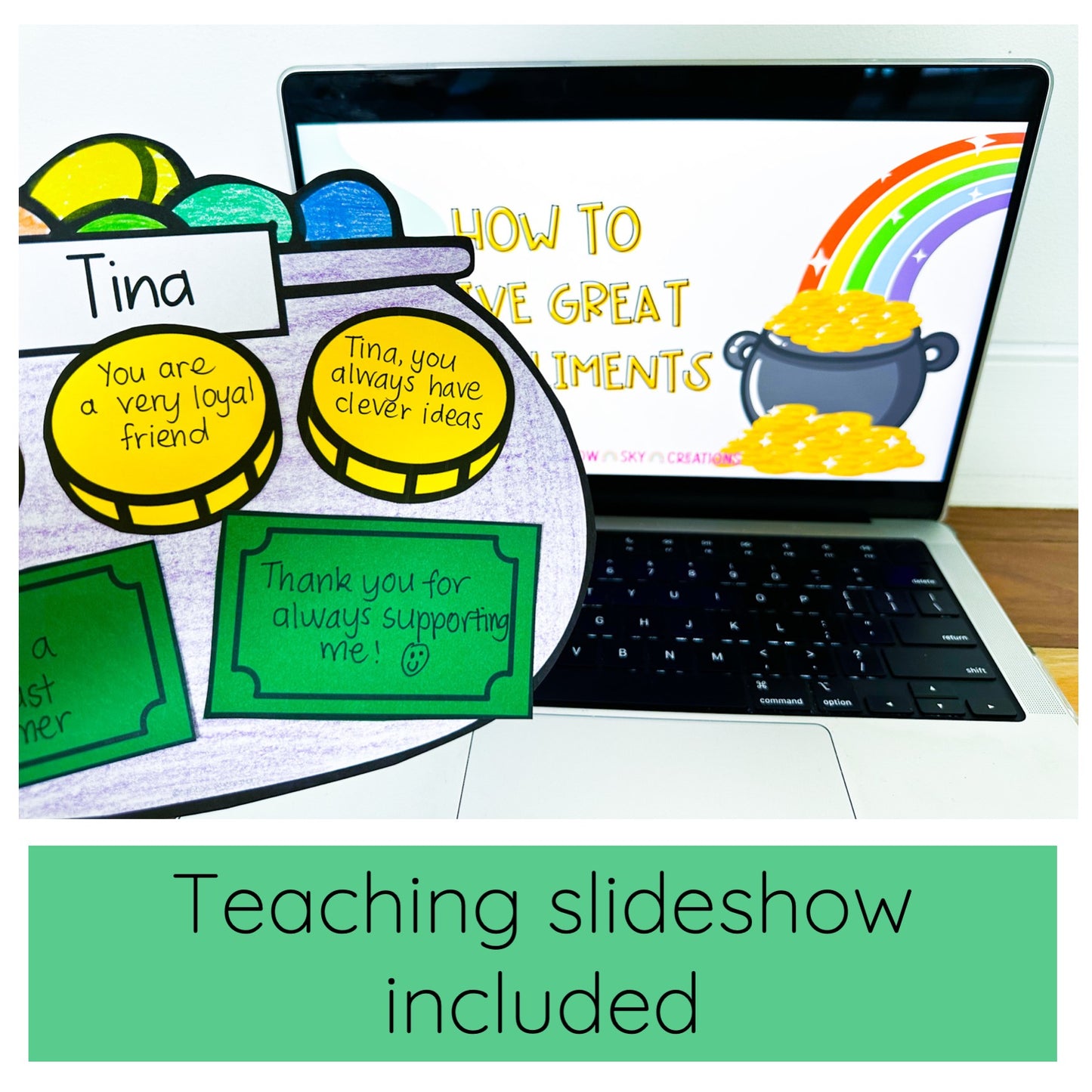 St Patrick's Day Kindness Lesson - Pot of Compliment Craft
