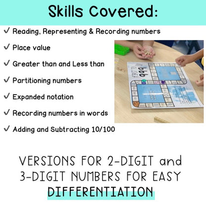 Place Value Worksheets & Games | Differentiated | Grade 2