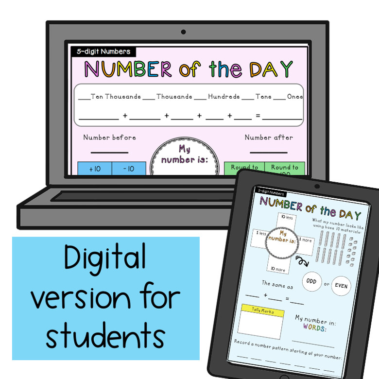 Number Of The Day BUNDLE | Warmup Templates [Digital & Printable]