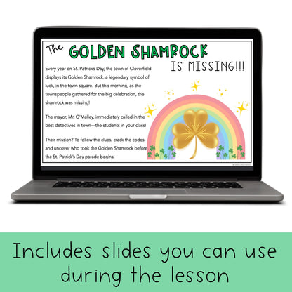 St Patrick's Day Math Code Cracker | March Escape Room