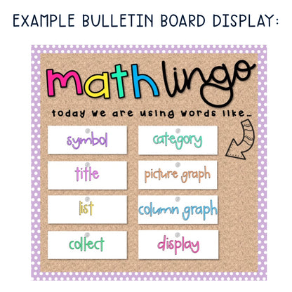 Math Vocabulary Cards | Maths Language | Australian Curriculum Aligned | Grade 3