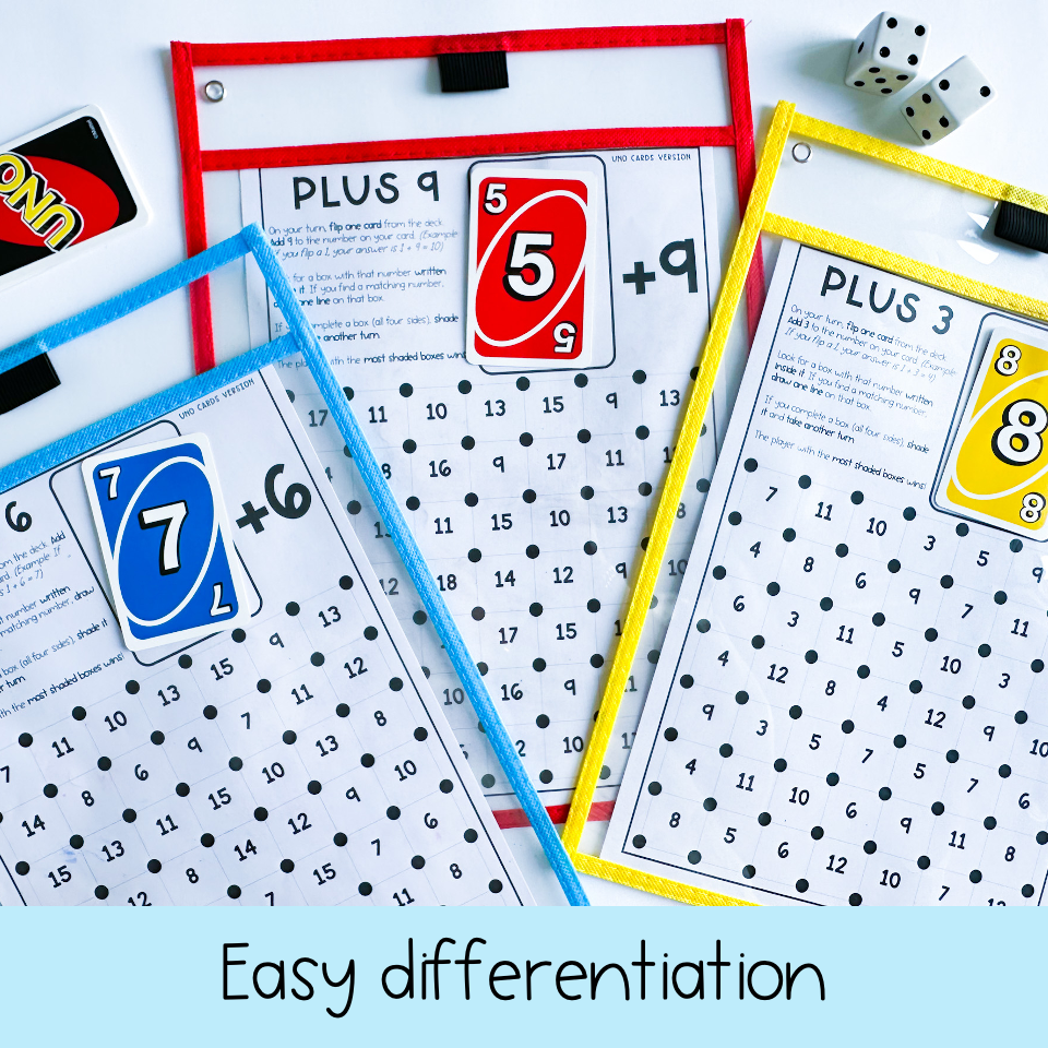 Addition Dots and Boxes Games – Rainbow Sky Creations AU