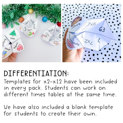 Multiplication Fluency Chatterboxes BUNDLE | Times Table | Holiday Math