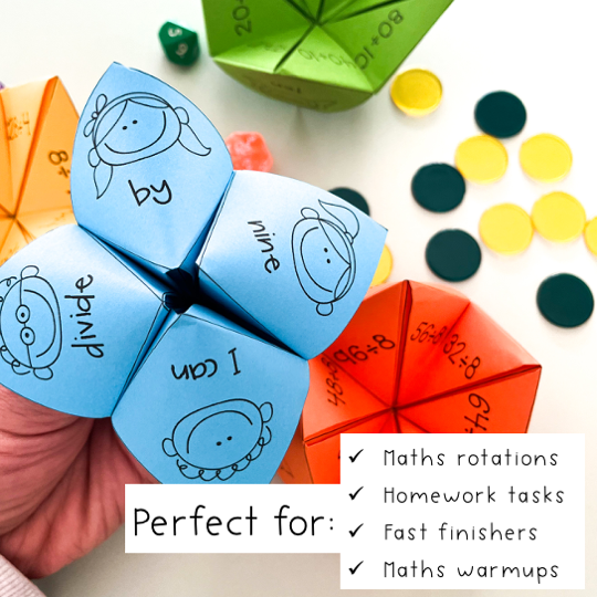 Division Chatterboxes | Division Facts Fluency & Division Practice