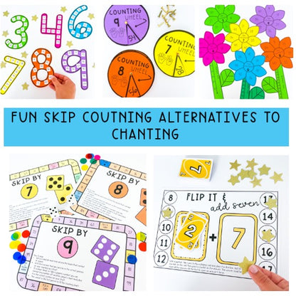 Skip Counting Games BUNDLE | Number Sequencing Activities