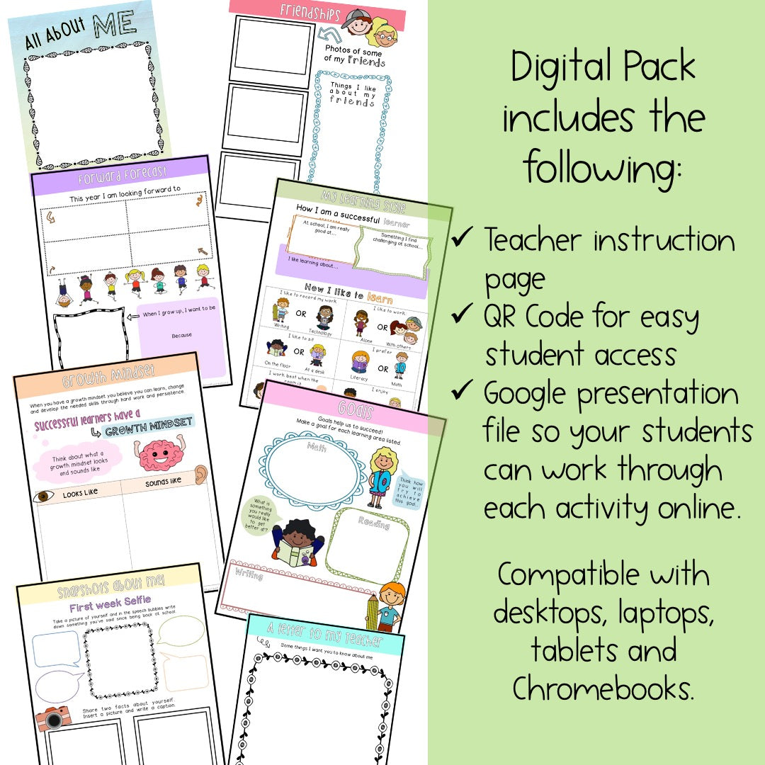 First Day Of School Flipbook BUNDLE | Back To school | Years 2-3 [Digital & Printable]