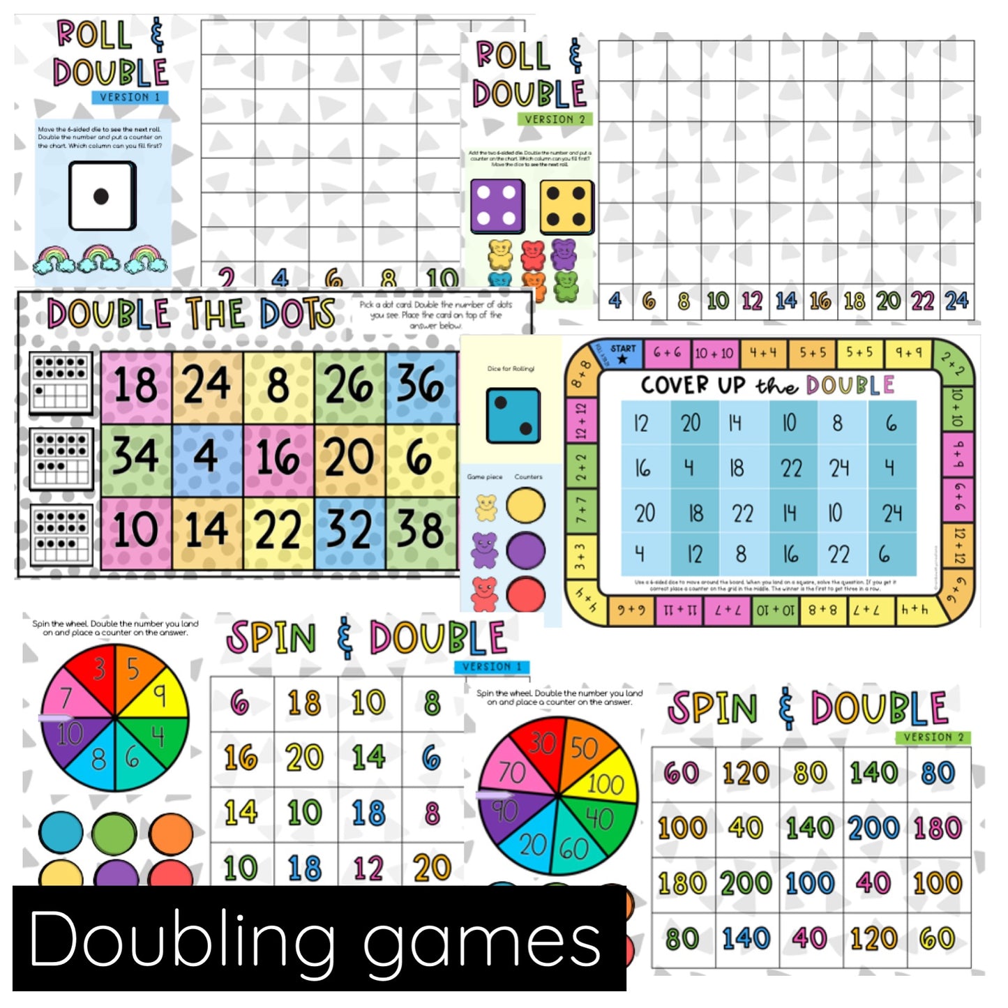 Doubling & Halving Games - Digital Maths Slides (Powerpoint Slides)