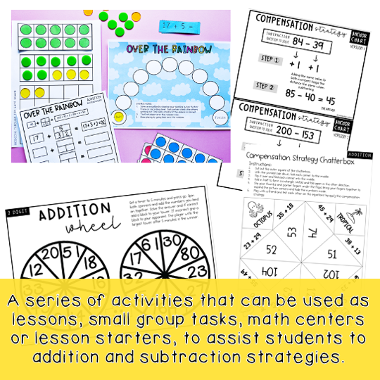 Hands-On Math Activities & Games | Addition & Subtraction | Grades 3-4