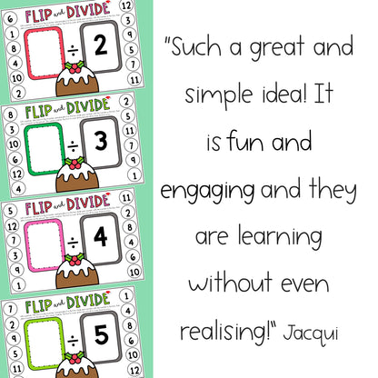 Holiday Flip it Games - Multiplication and Division Games