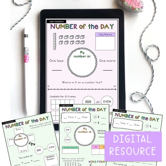 Number Of The Day BUNDLE | Teen & 2-Digit Numbers