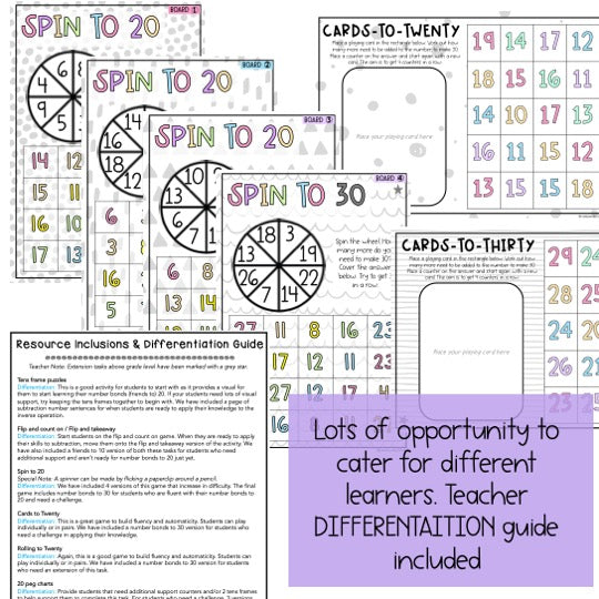 Friends To 20 BUNDLE | Addition & Subtraction | Number Bonds To 20 | Maths Centres