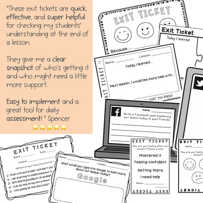 Exit Tickets | Exit slips for any lesson or subject