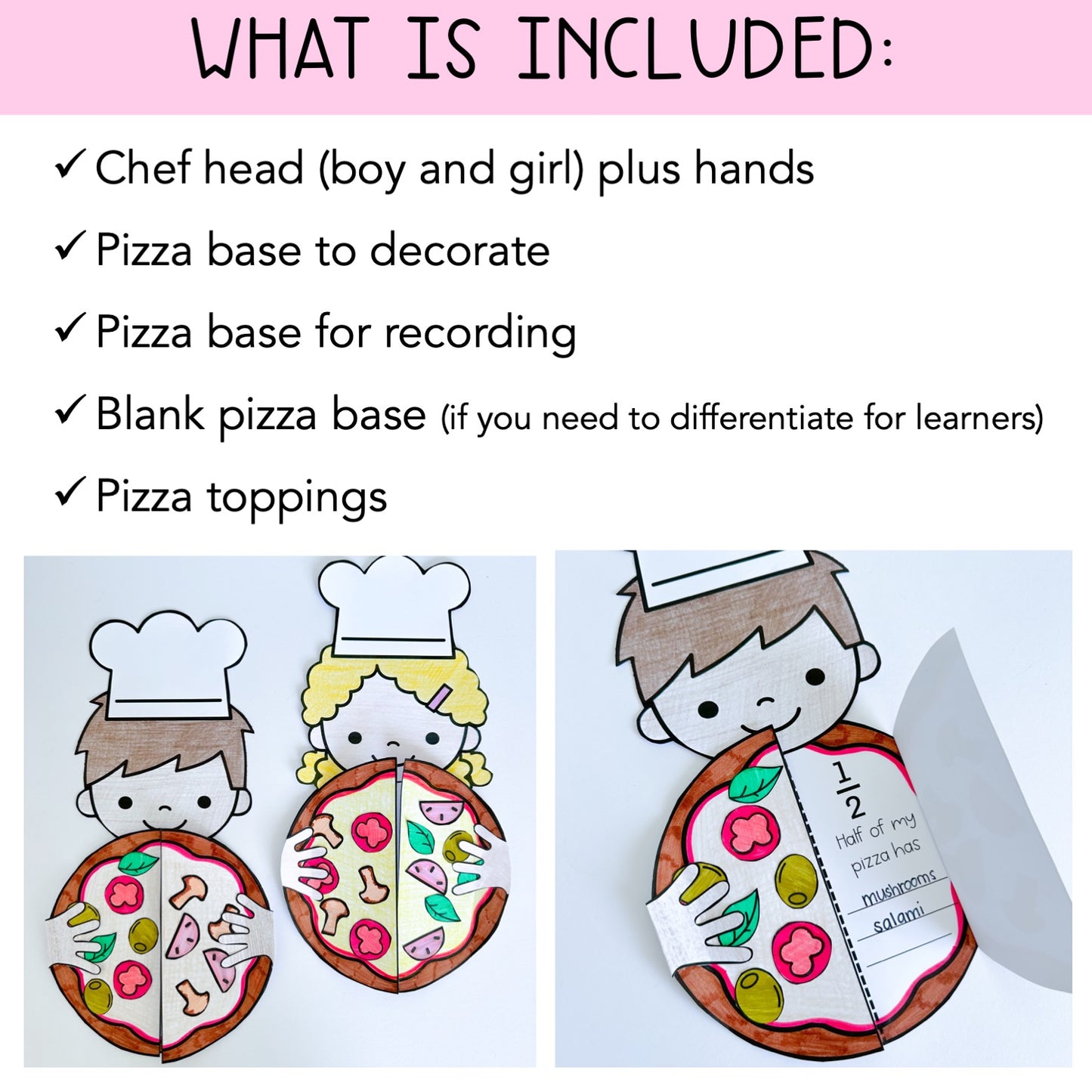 Fraction Craft | Fraction Pizzas | Kindergarten, Foundation, Prep