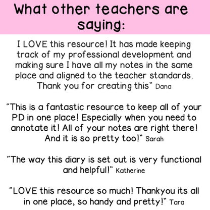 PD Diary | Professional Development Notes | AITSL Aligned Australia [Neutral Rainbow Theme] [Digital & Printable]