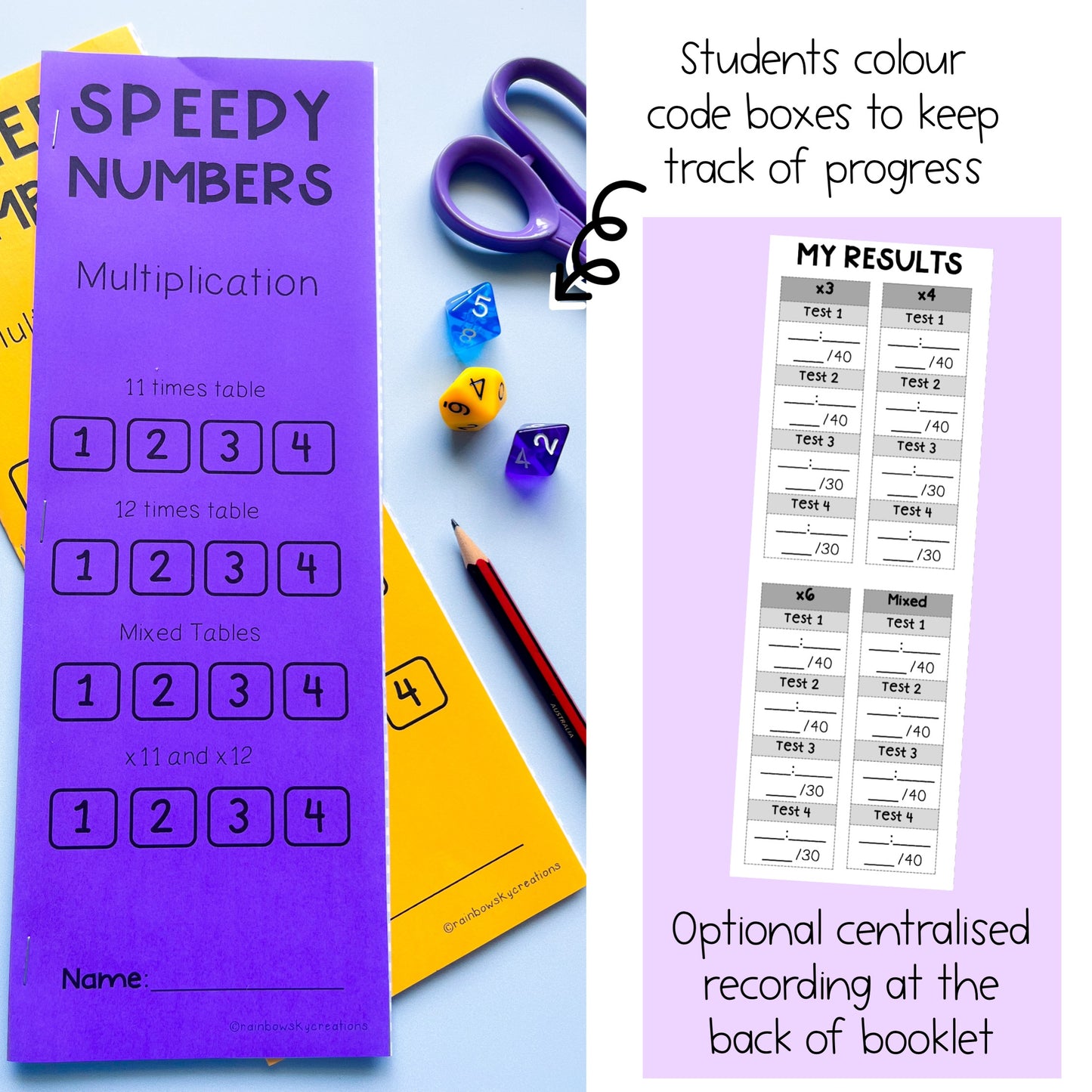 Speedy Numbers Booklets BUNDLE | Multiplication | Number Facts