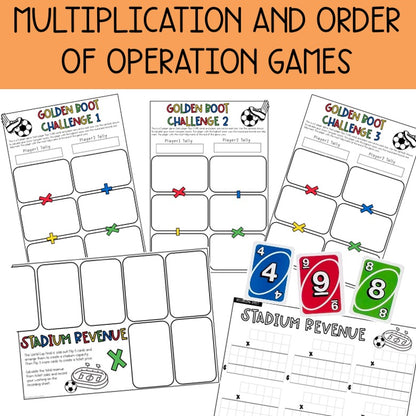 World Cup Edition UNO Math Games - All Grades