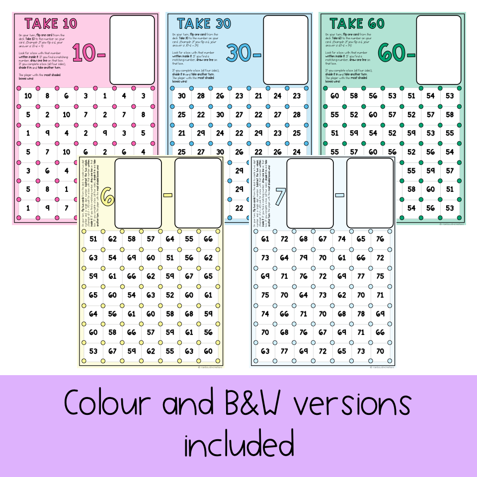Subtraction Games | Number Fluency Games: Dots and Boxes