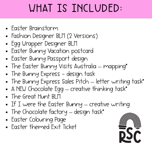 Easter Activities - Easter Worksheets - Easter Creative Thinking - Grades 1-2