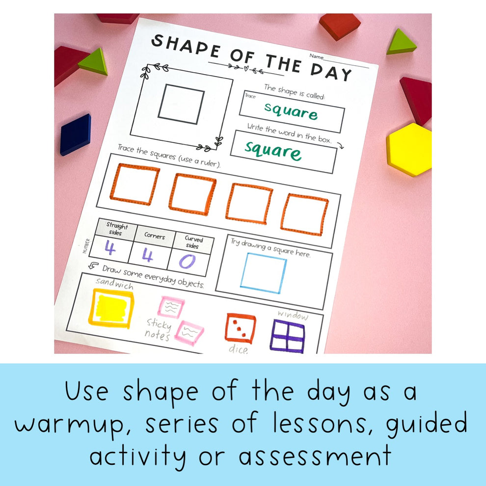 Module Shape Maths 2D Shape Maths BUNDLE: 2D Shape Features and Attributes (Grade 1 & 2 ...