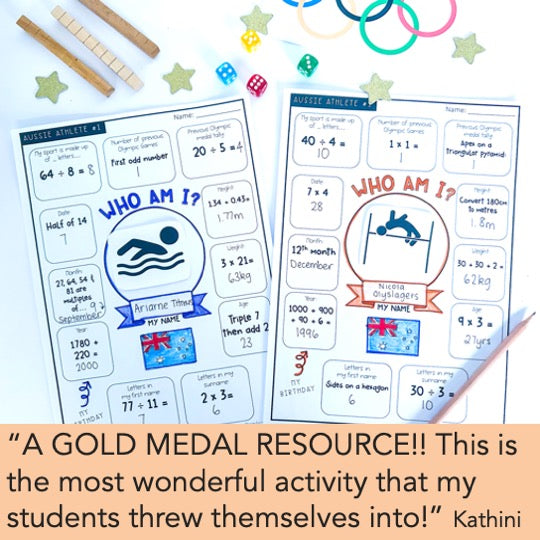 Olympic Games Maths Activity | Australian Athletes | Years 5-6