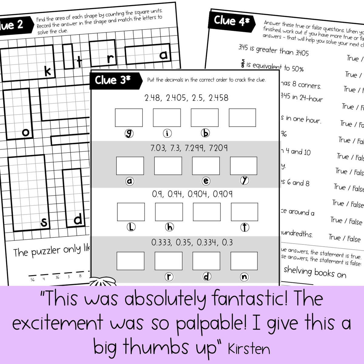 Book Week Math Code Cracker - Grades 3-6 Escape Room