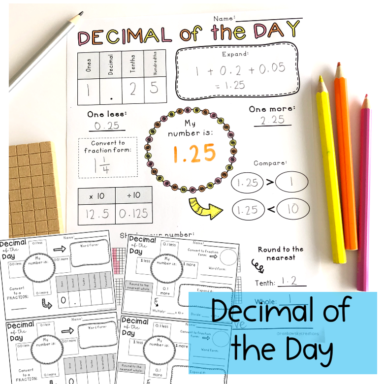 Number Of The Day BUNDLE | Warmup Templates [Digital & Printable]