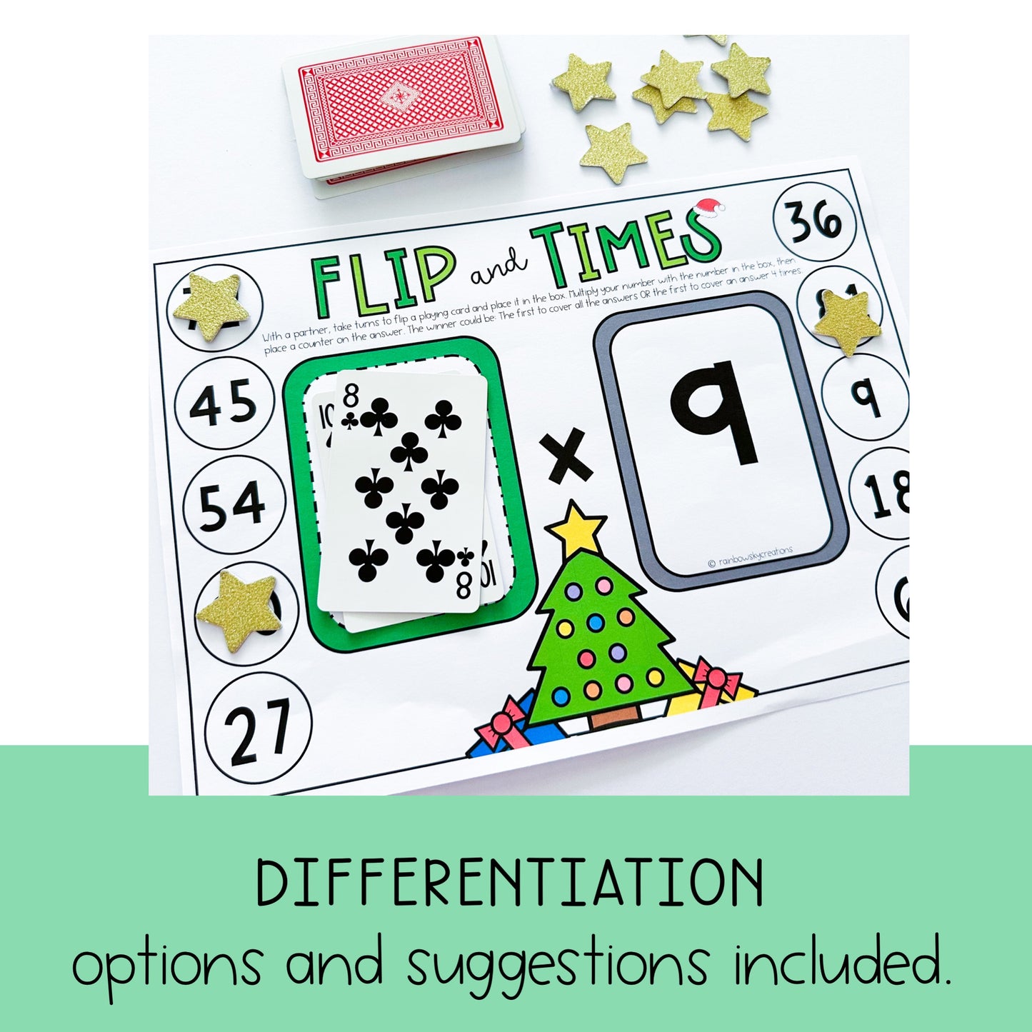 Holiday Flip it Games - Multiplication and Division Games