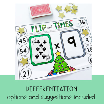 Holiday Flip it Games - Multiplication and Division Games
