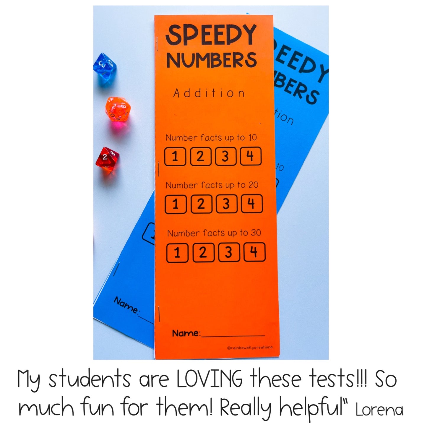 Speedy Numbers Booklet | Addition | Facts Up To 10, 20, 30