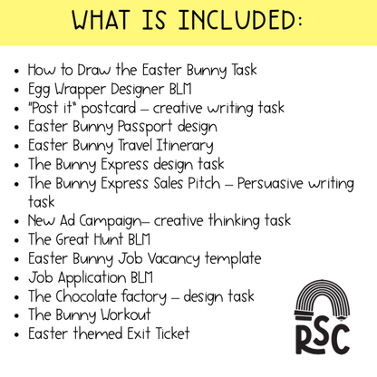 Easter Activities - Easter Worksheets - Easter Creative Thinking - Grades 3-6