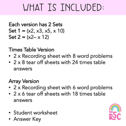 Multiplication Word Problems - Math Story Problem 3rd 4th Grade Review