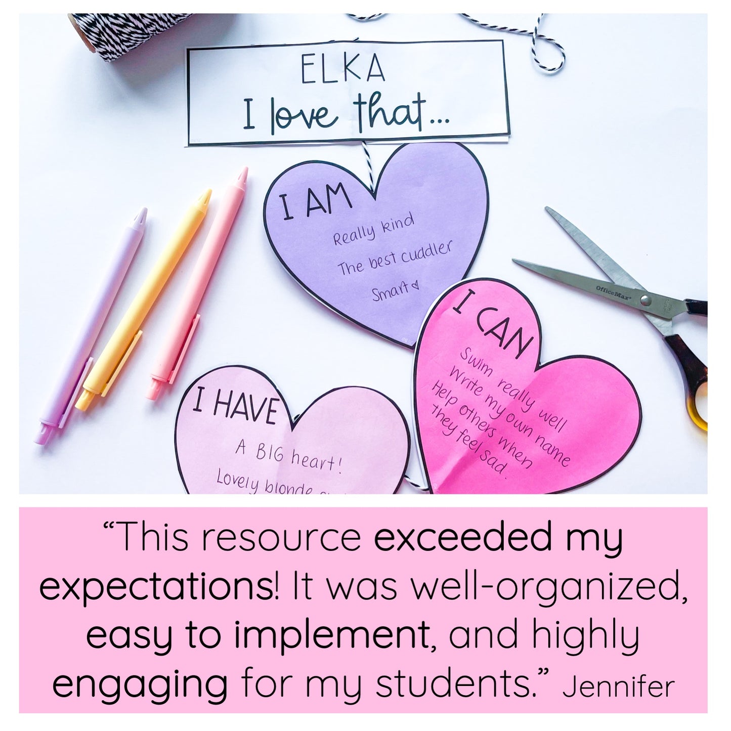 Self Love Heart Display - Valentine's Day Craft
