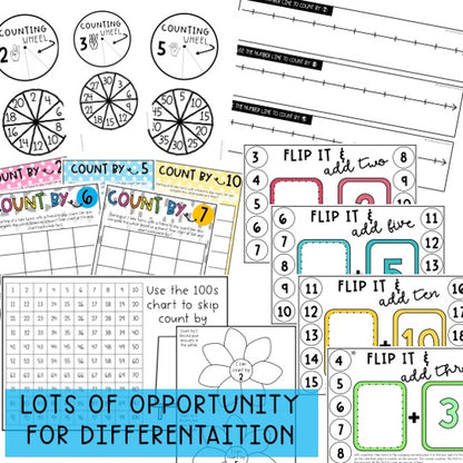 Skip Counting Games BUNDLE | Number Sequencing Activities