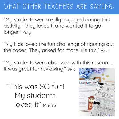 New Years Maths Code Cracker - Escape Room (Grade 3-6)