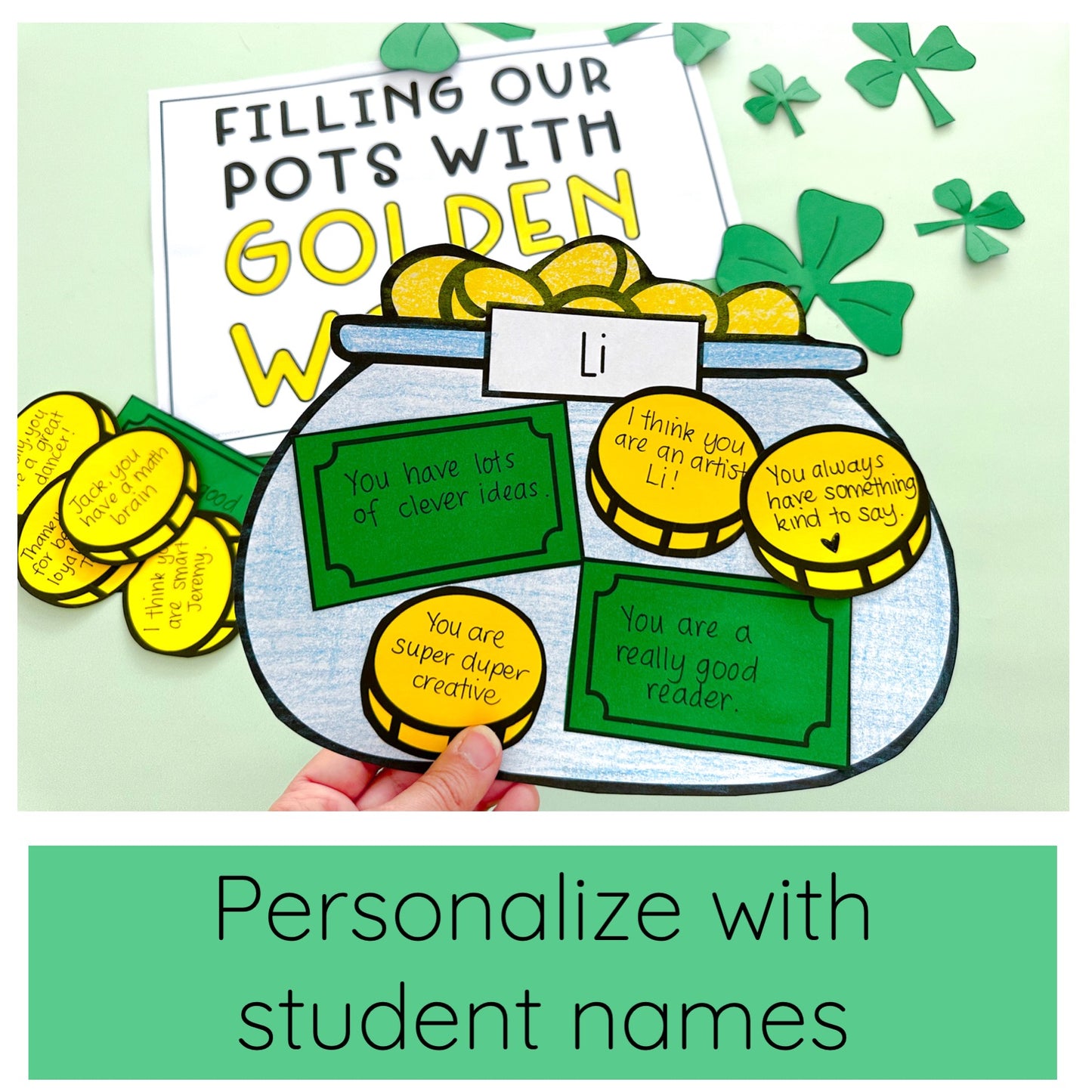 St Patrick's Day Kindness Lesson - Pot of Compliment Craft